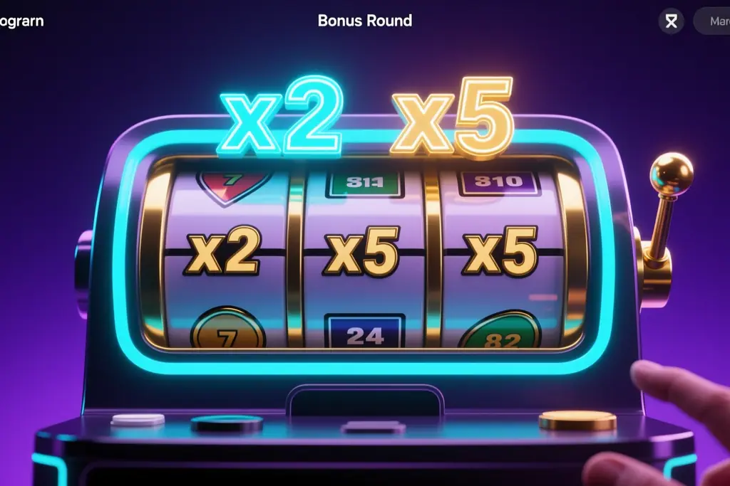 Bonus runda sa množiteljima na ekranu slota