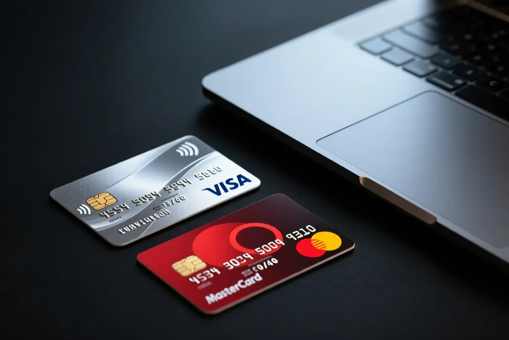 Ekran kase sa karticama Visa i Mastercard